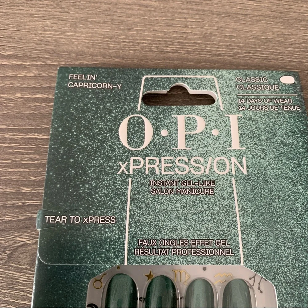 O.P.I. Feelin’ Capricorn-y xPress/on Press On Nails Astrology Zodiac Green OPI